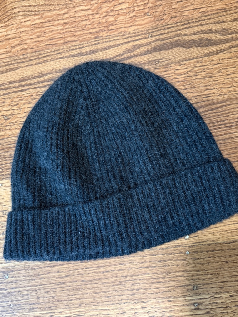 J. Crew Charcoal Ribbed Fold-Over Beanie